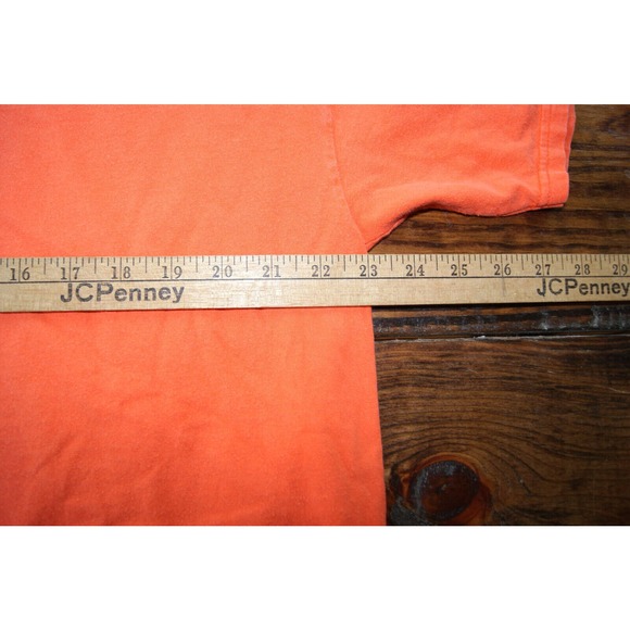 VTG 00s Y2K ILLINOIS FIGHTING ILLINI CHIEF XL Orange T-Shirt Spell Out Script - Picture 7 of 8